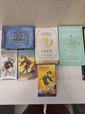 Tarot Cards, Witch Crystals, Oracle Deck, Moon Mantra Carda Set